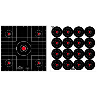 Birchwood Casey Dirty Bird 12 Inch Target Combo Pack 3 Inch and 12 Inch Bulls-Eyes 12 Pack