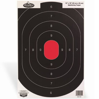 Birchwood Casey Dirty Bird 12"x18" Silhouette Paper Target White Splatter Indoor/Outdoor 8 Pack 35608