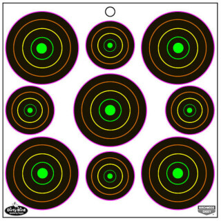 Birchwood Casey Dirty Bird Multi Color Splattering Targets 80 2" Targets, 100 3" Targets