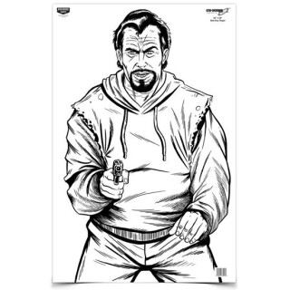 Birchwood Casey Eze-Scorer 23" x 35" Paper Target BC-Bad Guy Indoor/Outdoor 100 Pack 37016