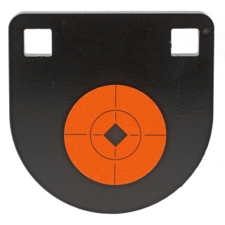 Birchwood Casey World of Targets AR 500 4" Two Hole Steel Gong 0.375" Matte Black