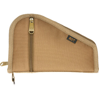 Bulldog Deluxe Pistol Case With Pocket and Sleeve 12"x6" Nylon Tan