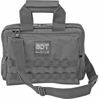 Bulldog Cases Deluxe 2 Pistol Range Bag with Strap and MOLLE Webbing Black