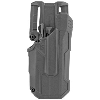 BLACKHAWK! T-Series Level 2 Light Bearing Duty Holster Fit Glock 17/19/22/23 with Streamlight TLR-7 and 8 Right Hand Polymer Black