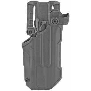 BLACKHAWK! T-Series L3D Level 3 Light Bearing Duty Holster Fits Glock 17/19/22/23 with TLR-1, 2 Left Hand Polymer Plain Finish Black