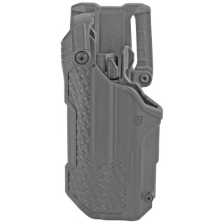 BLACKHAWK! T-Series L3D Level 3 Light Bearing Duty Holster Fits Glock 17/19/22/23 with TLR-1, 2 Left Hand Polymer Basketweave Finish Black