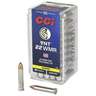 CCI VNT .22 WMR Ammunition 50 Rounds Speer VNT PT 30 Grain
