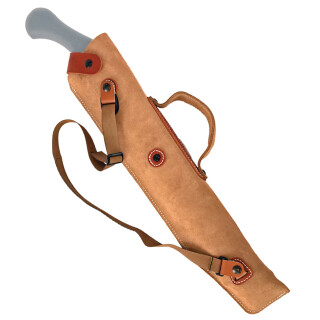 DeSantis Kurz Shotgun Case fits Most 14" Barreled Pump Action Firearms Ambidextrous Leather Tan