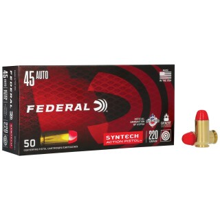 Federal Syntech Action Pistol .45 ACP Ammunition 50 Rounds TSJ 220 Grain