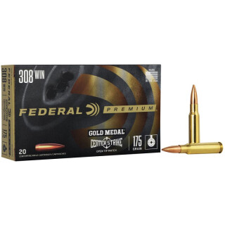 Federal Gold Medal CenterStrike .308 Winchester Ammunition 20 Rounds OTM 175 Grain