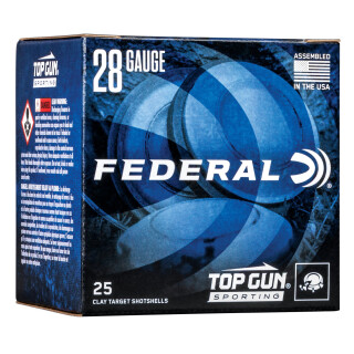Federal Top Gun Sporting 28 Gauge Ammunition 25 Rounds 2-3/4" #7.5 Lead 3/4 oz