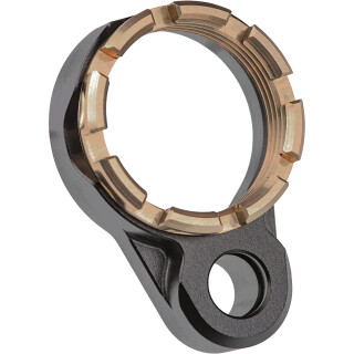 Fortis K1 Lightweight Enhanced Castle Nut End Plate For AR-15 Aluminum Black/FDE