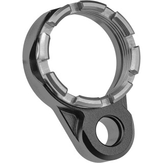 Fortis K1 Lightweight Enhanced Castle Nut End Plate For AR-15 Aluminum Black/Gray