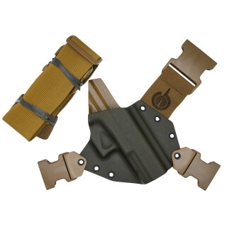 GunfightersINC Kenai Chest Holster Rig for Glock 43X MAS Grey/Coyote