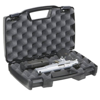 Plano Protector Series Single Pistol Case Heavy Duty Latches Molded In Handle Thick Walled Construction Polymer Matte Black 140300