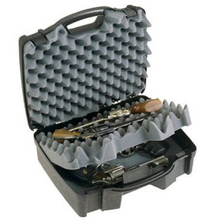 Plano Protector Series Four Pistol Case Heavy Duty Latches Molded In Handle Thick Walled Construction Polymer Matte Black 140402