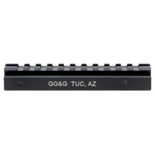 GG&G AR-15 Standard Length Picatinny Riser Rail Aircraft Grade Aluminum Hard Coat Anodized Matte Black