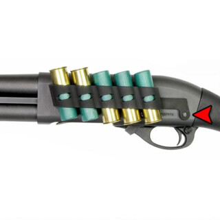 GG&G Mossberg Shockwave Side Saddle Shell Holder Holds 5 Rounds of 12 Gauge Ammunition Aluminum Black Finish