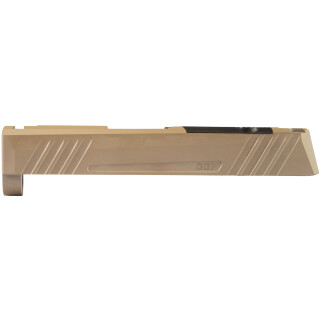 Grey Ghost Precision GGP-365 V1 Stripped Slide fits SIG Sauer P365 Compact Models Optic Cut Machined 17-4 Billet Stainless Steel Cerakote FDE