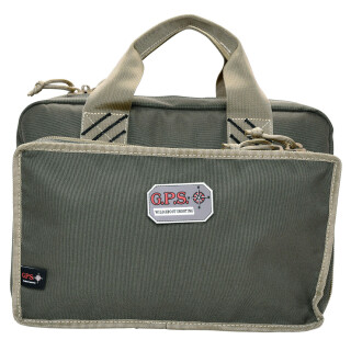 GPS Quad Pistol Range Bag with Storage Pockets Green