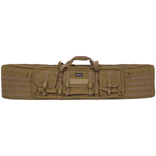 G-Outdoors G.P.S. Tactical 55" Double Rifle Case Backpack Straps MOLLE Compatible Nylon FDE
