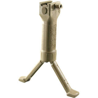 Grip Pod AR15 V2 Forward Grip/Bipod Steel Legs Thumb Tan