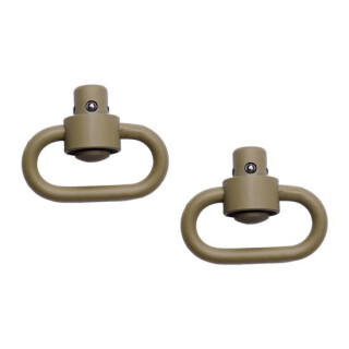 GrovTec Heavy Duty Push Button Swivels Stainless Steel Cerakote Desert Sand GTSW252