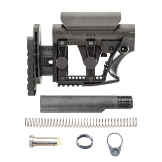 Luth-AR AR-15 MBA-3 Stock Assembly With Mil-Spec .223 Buffer Kit Black MBA-3K-M