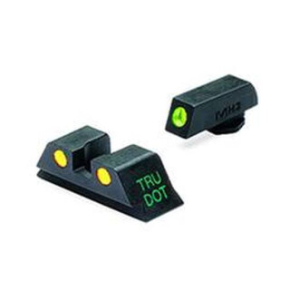 Meprolight Tru-Dot Tritium Night Sights for Glock 10mm/.45 ACP Green/Yellow