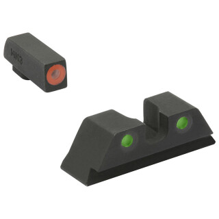 Meprolight Hyper Bight Night Sights for Glock 17/19/22 Orange/Green