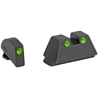 Meprolight Tru-Dot Fixed Tritium Suppressor Height Night Sight Set Green/Green for Glock 17/19/22/23/26/27/31/33/34/35/37/38/39