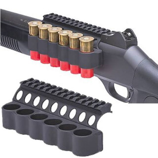 Mesa Tactical Sureshell Shotshell Carrier With Integrated Rail 5.5" Benelli M4 12 Gauge Six Shell Carrier Black 90880