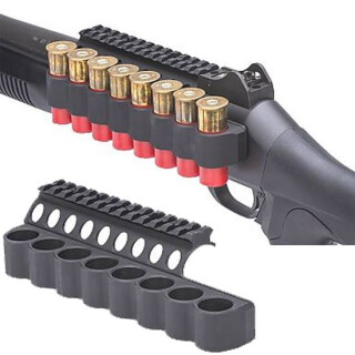 Mesa Tactical Sureshell Shotshell Carrier With Integrated Rail 5.5" Benelli M4 12 Gauge 8 Shell Carrier Black 90890