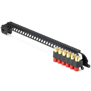 Mesa Tactical Remington 870 12 Gauge 20" Saddle Mount SureShell 6 Shell Carrier with Mag Clamp and Rails Aluminum Black