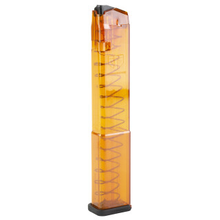 Elite Tactical Systems Magazine Gen 2 fits Glock 17/18/19/26/34 9mm Luger 32 Rounds Translucent Orange Finish