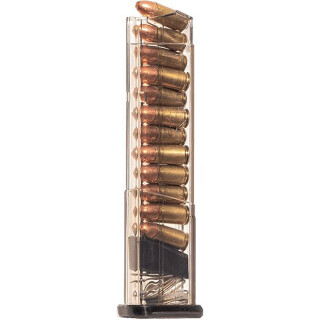 Elite Tactical Systems, Smith & Wesson M&P9 Shield, 9MM Magazine, 12 Rounds, Polymer, Translucent