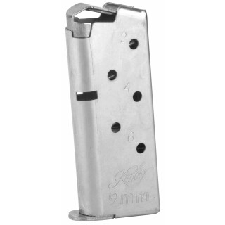 Kimber Micro 9/EVO SP Magazine 9mm Luger 6 Rounds Steel Natural Stainless Finish