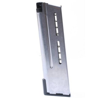 Wilson Combat 1911 Elite Tactical Compact Magazine 9mm Luger 10 Rounds Lo-Profile Steel Base Pad Stainless Steel 500-9CD
