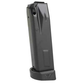 Wilson Combat EDC X9 Magazine 9mm Luger 18 Rounds Made by Mec-Gar Carbon Steel Tube Matte Black Finish