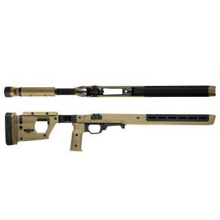 Magpul Pro Fixed Stock for Remington 700 Short Action Calibers M-LOK Modular Attachment Slots Full Billet Aluminum Skeleton Ambidextrous Flat Dark Earth Finish