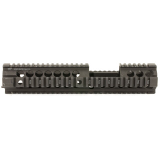 Midwest Industries AR-15 Gen 2 Two Piece Free Float Extended Carbine Length Hand Guard Quad Rail 6061 Aluminum Hard Coat Anodized Matte Black