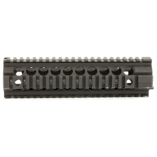 Midwest Industries AR-15 Gen 2 Two Piece Free Float Mid-Length Hand Guard Quad Rail 6061 Aluminum Hard Coat Anodized Matte Black