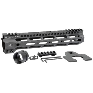 Midwest Industries AR-15 Combat Lightweight 10.50" One Piece Free Float M-LOK Hand Guard 6061 Aluminum Hard Coat Anodized Matte Black