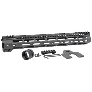 Midwest Industries AR-15 Combat Lightweight 14" One Piece Free Float M-LOK Hand Guard 6061 Aluminum Hard Coat Anodized Matte Black
