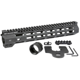 Midwest Industries AR-15 Combat 11.50" One Piece Free Float M-LOK Hand Guard 6061 Aluminum Hard Coat Anodized Matte Black