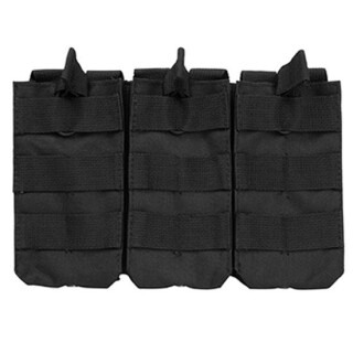 VISM AR-15 Triple Magazine Pouch Heavy Duty PVC Material Black CVAR3MP2928B