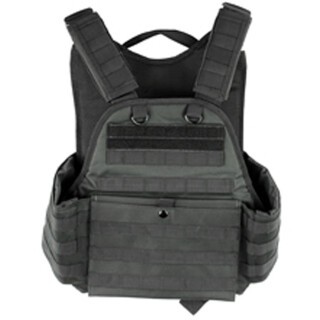 NcSTAR Plate Carrier Vest Size Med to 2XL Nylon Black