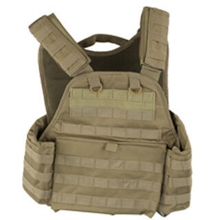 NcSTAR Plate Carrier Vest Size Med to 2XL Nylon Tan