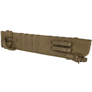 NcSTAR Tactical Shotgun Scabbard MOLLE Compatible Shoulder Carry or can be mounted on other MOLLE Gear Nylon Tan