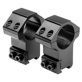 NcSTAR 1" Dovetail Rings Weaver Style 3/8" Dovetail Rimfire Aluminum Black Pair